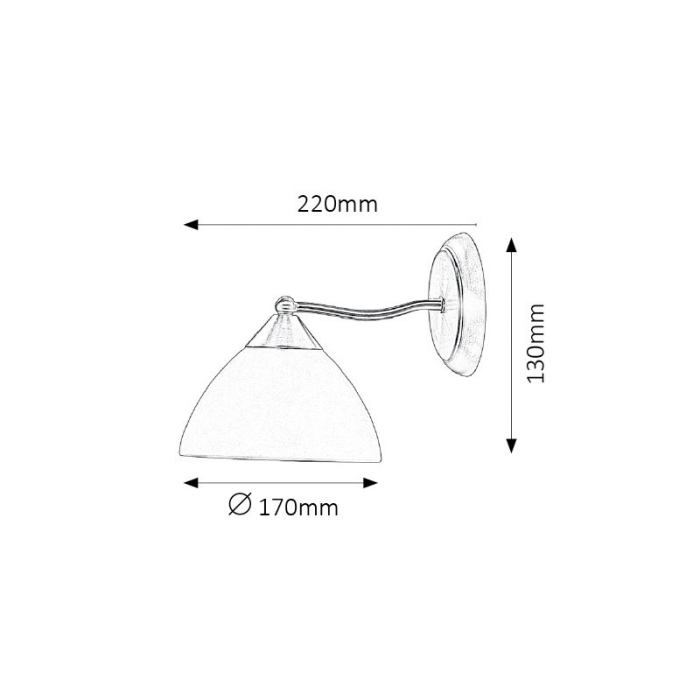 APLICA  REGINA BRONZ CREM E14 1X40W 170X210MM [2]