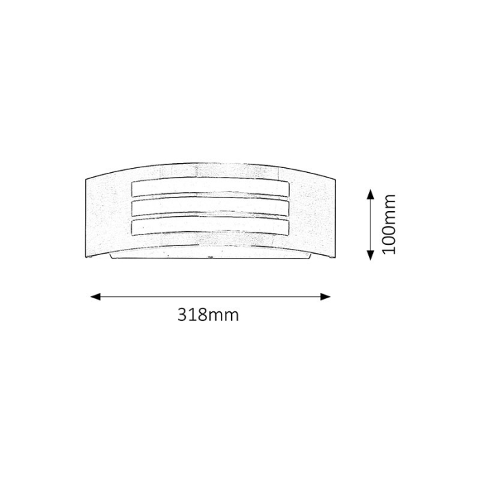 APLICA RABALUX ROMA 8410 PENTRU ILUMINAT EXTERIOR E27 1 14W 318X100MM [2]