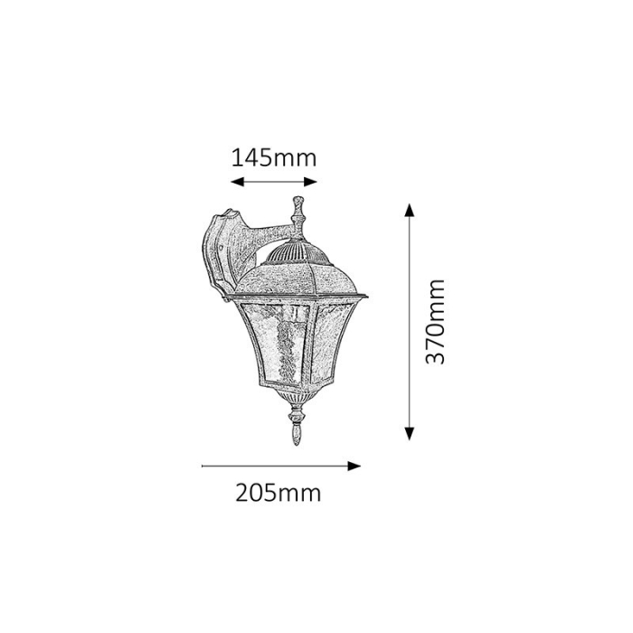 APLICA  TOSCANA 8396 DE ANTIC E27 1X60W D205X145X370MM [2]