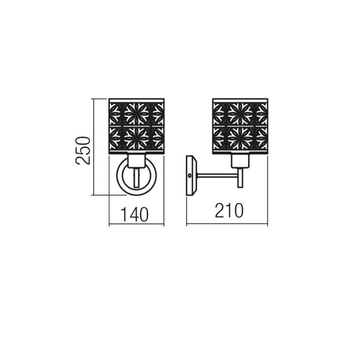APLICA VANILLA 01-1170 1X42W E27 NEGRU [2]