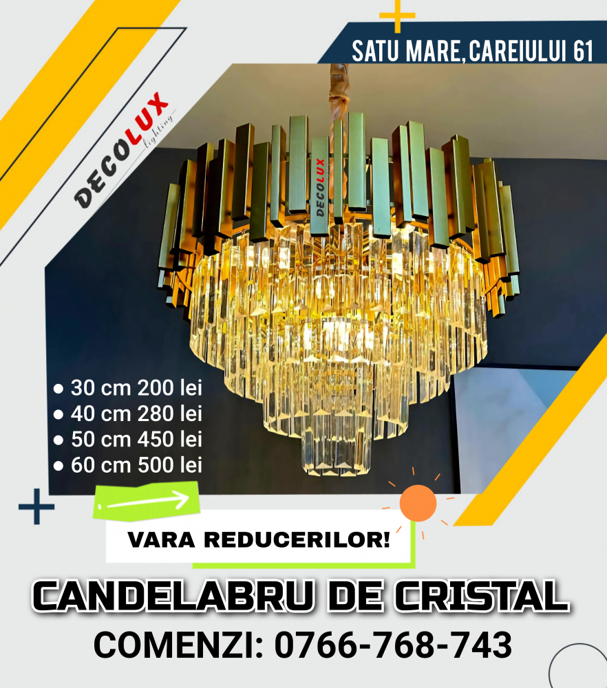Candelabru modern de cristal K9 - 30cm; 40cm; 50cm; gold [2]