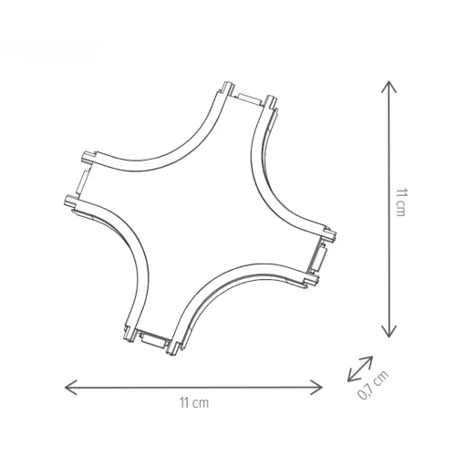 Conector in X Track Light  pentru sina magnetica, 48V DC, IP20, alb [2]