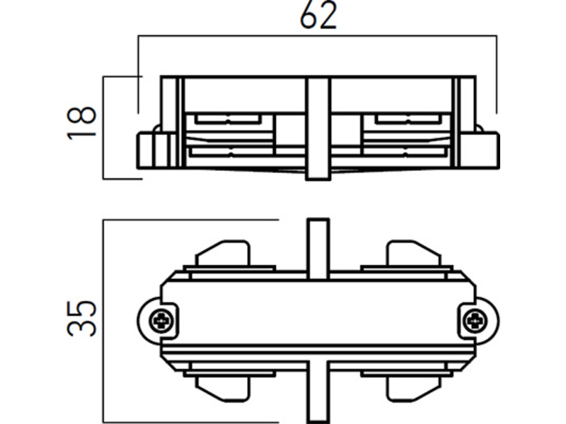 CONECTOR LINIAR MINITRAK BK PT.SINA 1 CANAL [2]