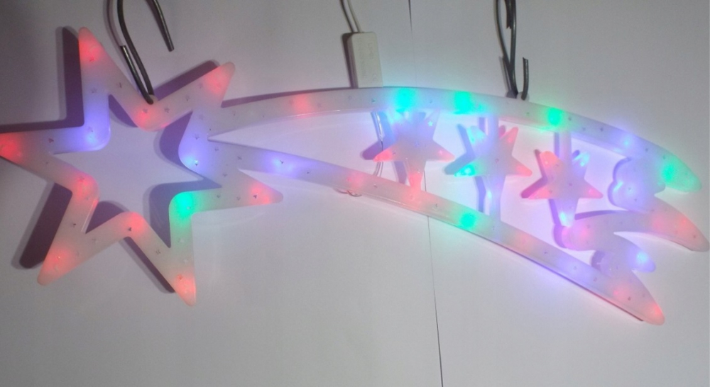 DECORATIUNE DE CRACIUN - COMETA 3 STELE CU MODULATOR - MULTICOLOR [2]