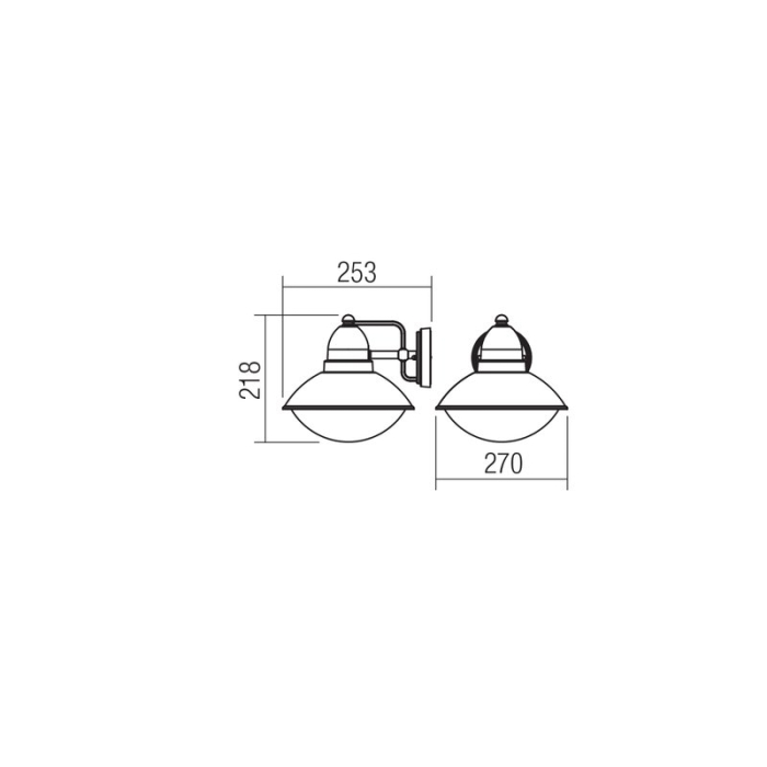 FELINAR APLICA DANUBIA 9094 1X60W E27 GRI [2]