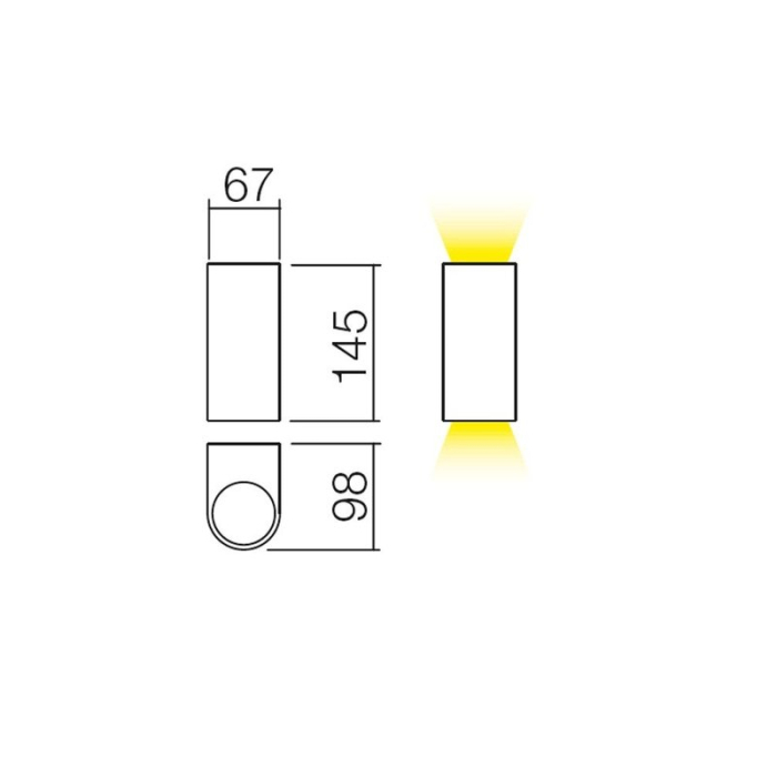 FELINAR APLICA SCAN GU10 2X7W RUGINIU 220V [3]