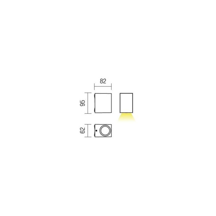 FELINAR LED  BEAM 9907 1X5W DG IP54 AP. [2]