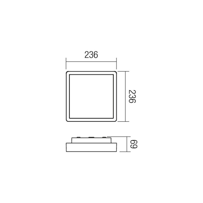 FELINAR LED STAGE 100X0.2W LC DG IP54 PLAFONIERA SQUARE [2]
