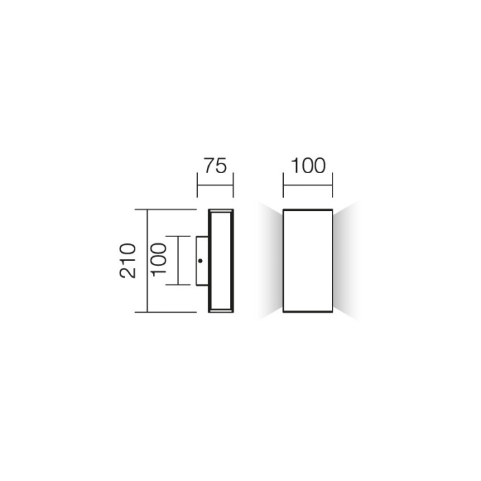 FELINAR LED REDO TWIN 9468 8W R IP54 AP. [2]