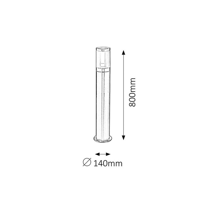 FELINAR  ATLANTA 8168 EXTERIOR E27 1X60W D140X800MM [2]