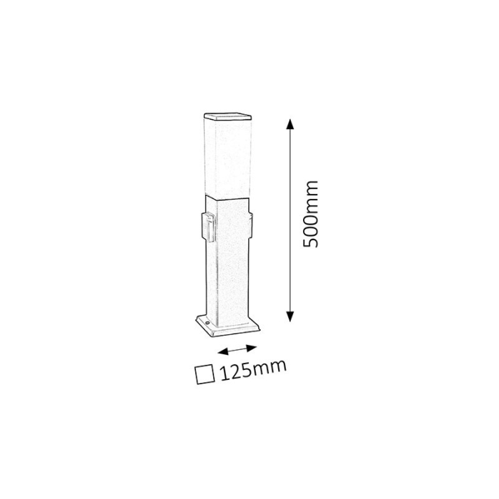 STALP RABALUX BONN 8339 FELINAR NEGRU MAT E27 1X60W 125X500MM [2]