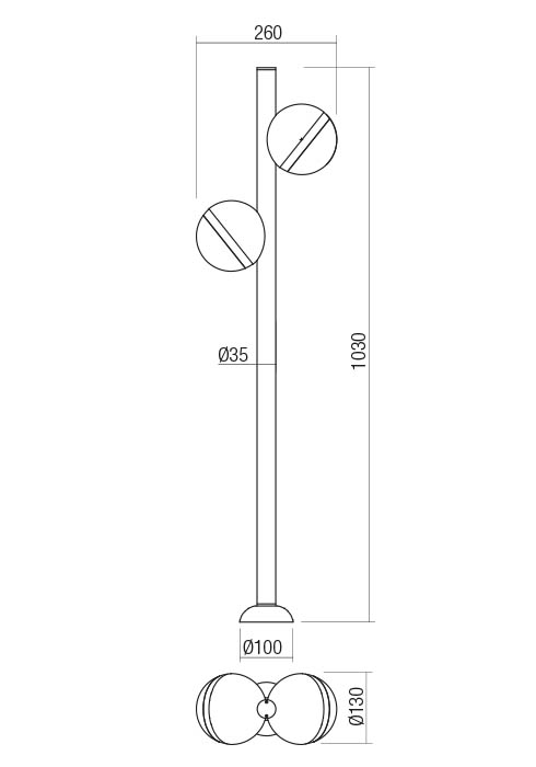 FELINAR RED. MAGNUS LED 2X10W IP54 DG 3000K [2]