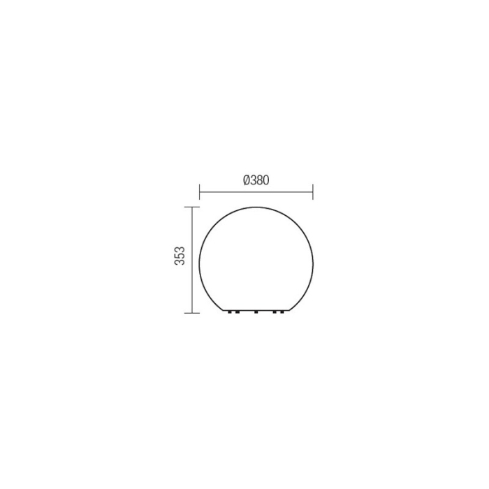 FELINAR BALOO 9965 E27 1X23W OPAL IP65 CD 38CM [2]