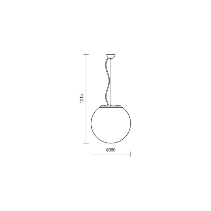 FELINAR BALOO E27 1X23W OPAL IP44 SUSP. 38CM [2]