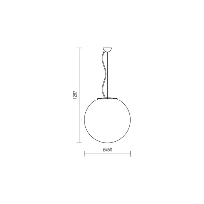 FELINAR BALOO 9975 E27 1X23W OPAL IP44 SUSP. 45CM [2]