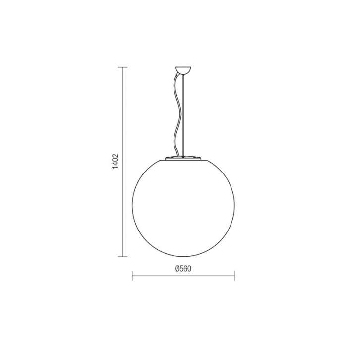 FELINAR BALOO 9976 E27 1X23W OPAL IP44 SUSP. 56CM [2]