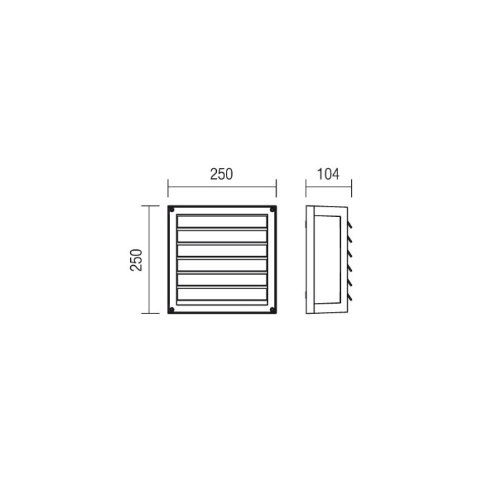 FELINAR REDO BRICK 9894 E27 2X15W DG IP54 PLAFONIERA SQUARE [2]