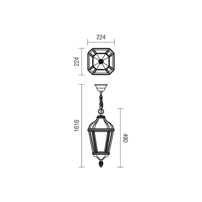 FELINAR REDO ESSEN 9659 E27 1X70W IP44 SUSP. [2]