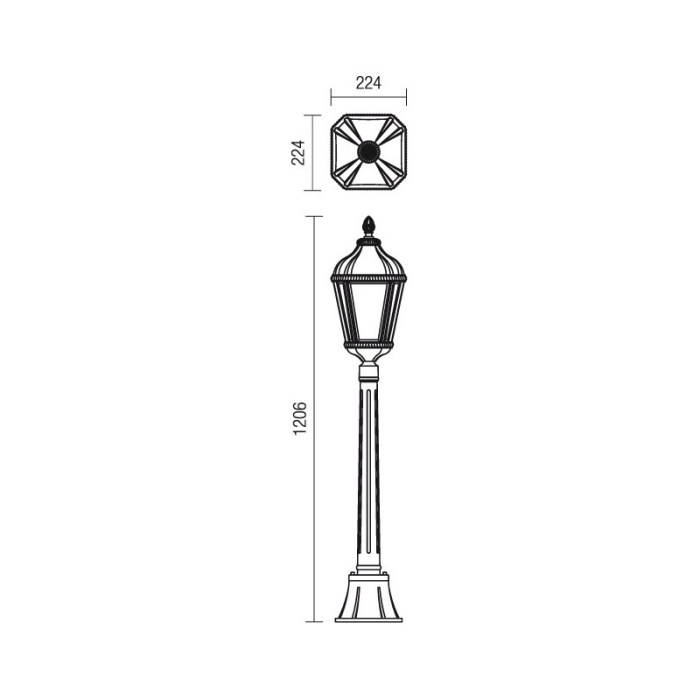 FELINAR REDO ESSEN 9661 E27 1X70W IP44 ST. H120 [2]