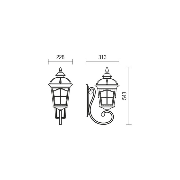 FELINAR  YORK 9646 E27 1X70W IP44 AP SUS [2]