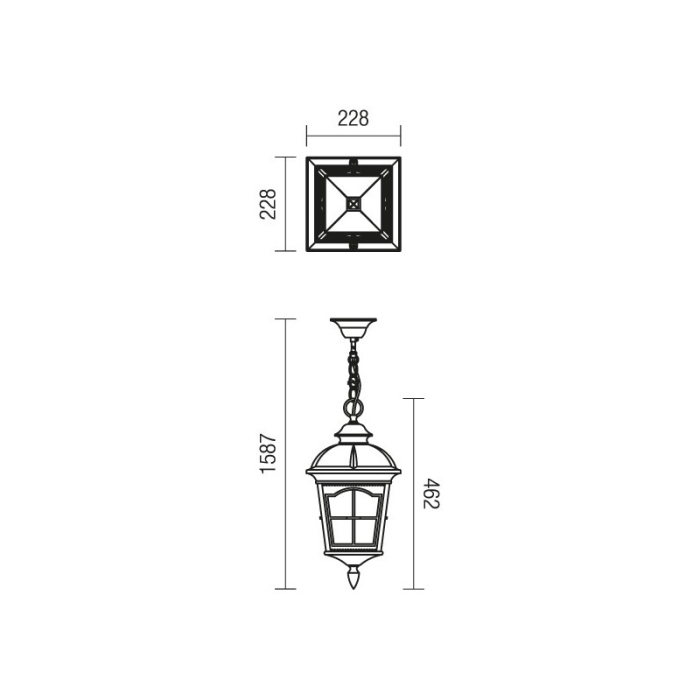 FELINAR REDO YORK 9649 E27 1X70W IP44 SUSP. [2]