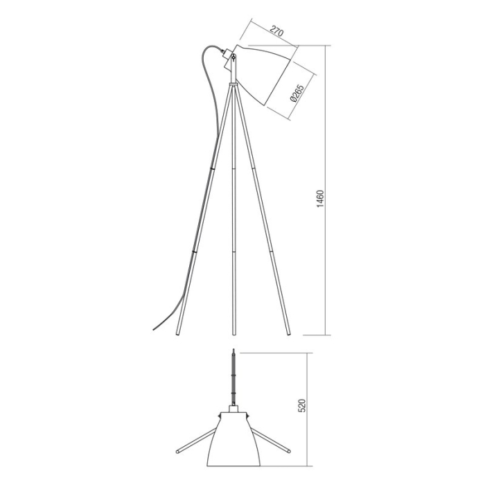 LAMPADAR ARNE 01-1277 1X42W E27 GRI [2]