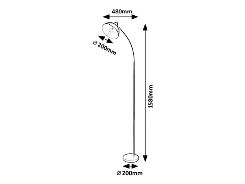 LAMPADAR R. DARON E27 1X40W CROM [3]