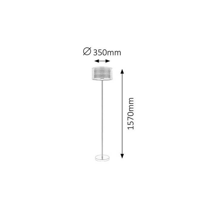 LAMPADAR  ANASTASIA 2633 CROM MARO E27 1X60W 157X35X35CM [3]