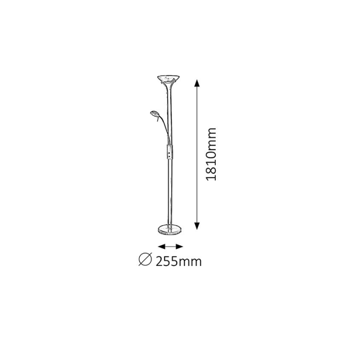 LAMPADAR RABALUX BETA 4075 R7S 1 230W + G9 1X40W D250X1780MM [3]