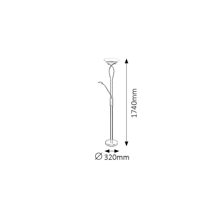 LAMPADAR  GAMMA TREND ANTIC ALB E27 2X15W + G9 1X40W [2]