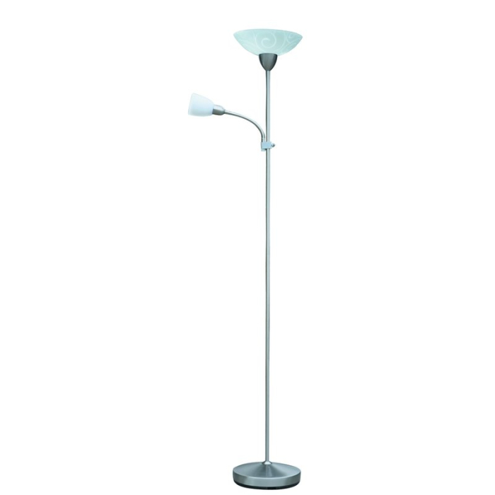 LAMPADAR HARMONY LUX LAMPADAR ALB E27 1X100W + E14 1X40W D280X1780MM [2]