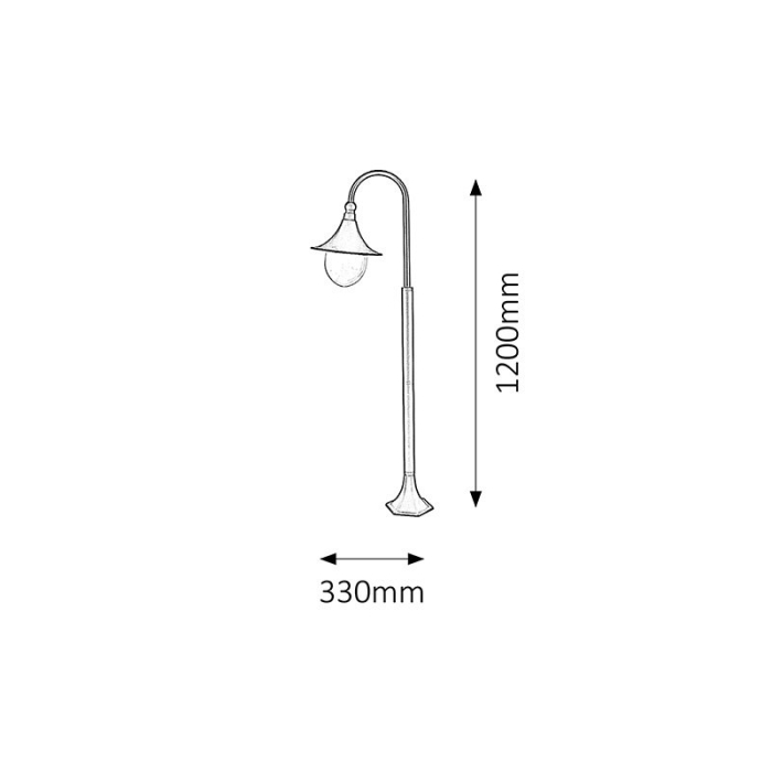 STALP  KONSTANZ 8247 EXTERIOR NEGRU E27 1X100W 330X1200MM [2]