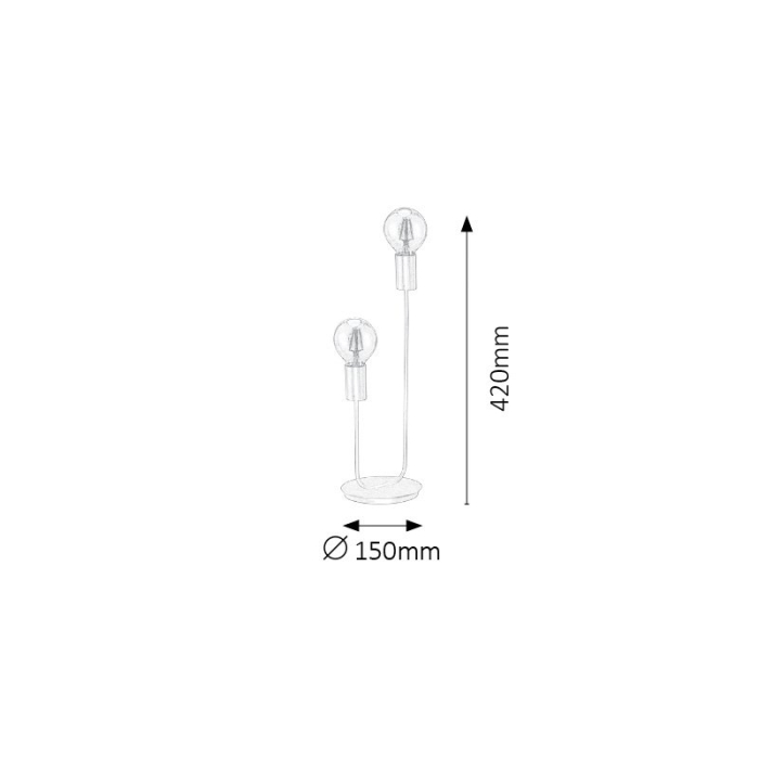 LAMPADAR LANNY 4560 NEGRU AURIU E27 2X15W [2]