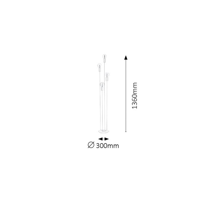 LAMPADAR  LANNY 4561 NEGRU AURIU E27 4X15W [2]