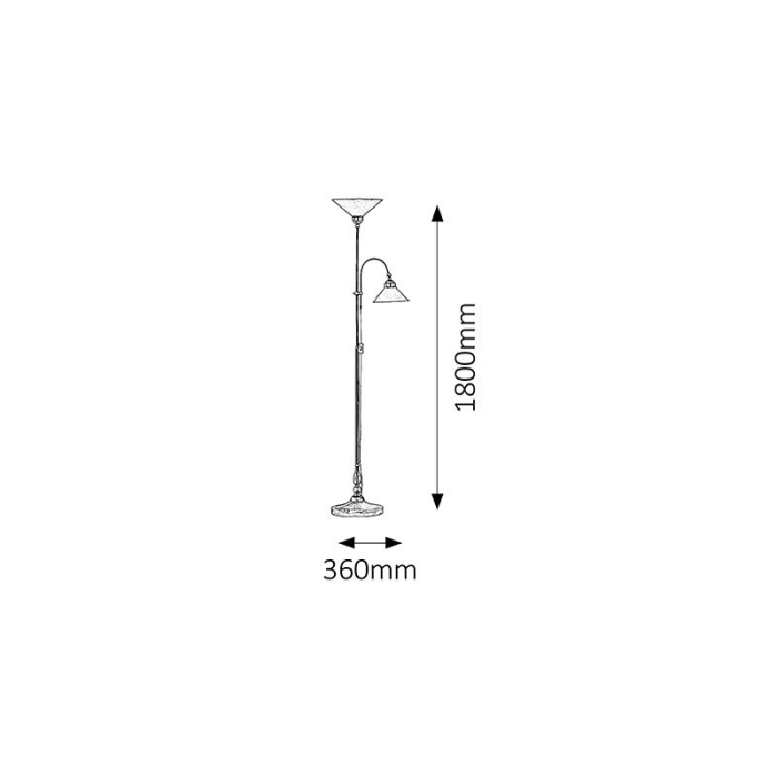 LAMPADAR  MARIAN 2708 BRONZ ALB E27 2X60W 300X1800MM [2]