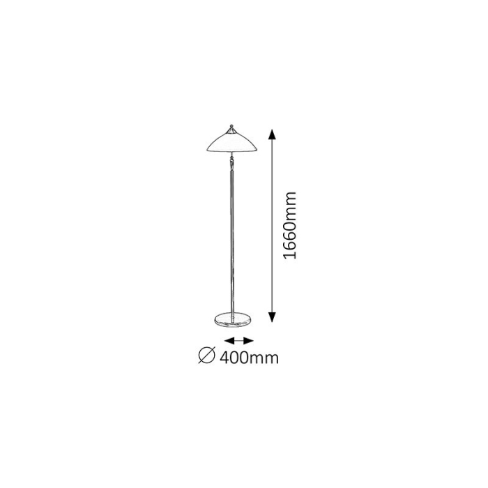 LAMPADAR RABALUX REGINA 8178 BRONZ CREM E27 1X60W D400X1700MM [2]