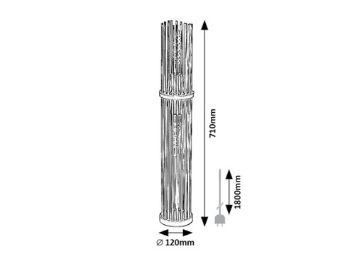 LAMPADAR ROXAS 2X40W E27 NEGRU/CUPRU [5]