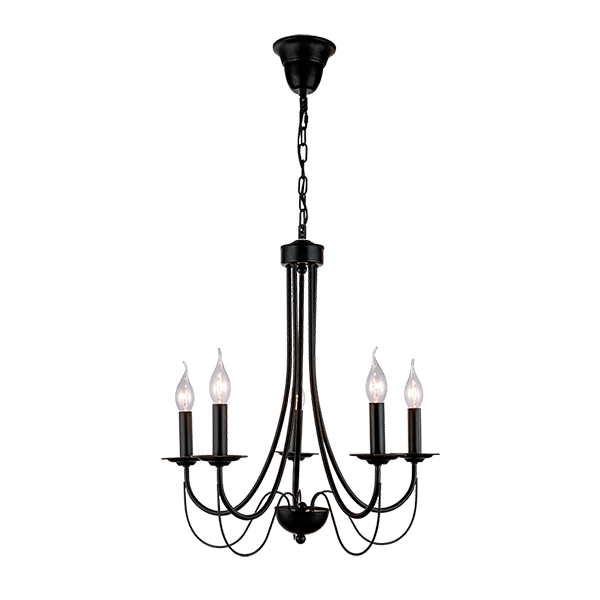 LUSTRA ANGELA 5X40W NEGRU [1]