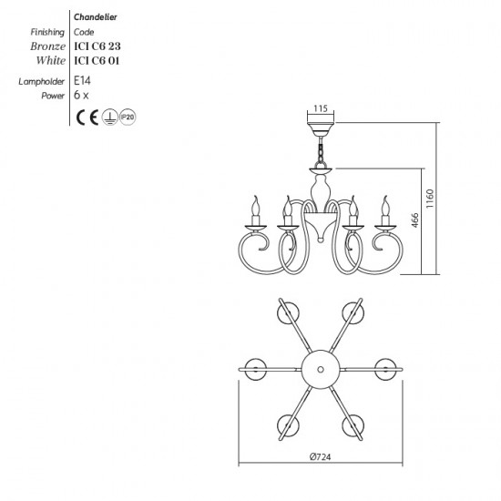 LUSTRA CIRCE ICI C6 23 AUR  6XE14 [2]