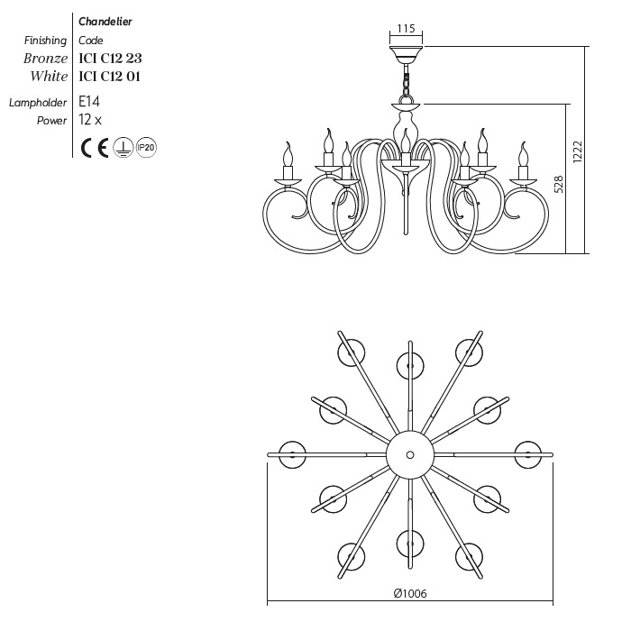 LUSTRA CIRCE ICI C8 01 ALB 8X42W E14 [2]