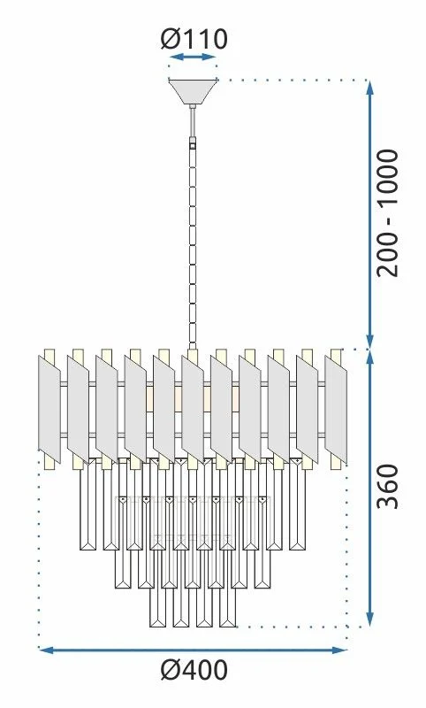 LUSTRA CRISTAL 40CM AURIE 7XE14 [3]