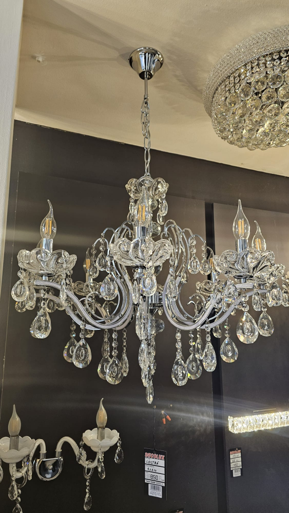 LUSTRA CRISTAL 8XE14 CROM [2]