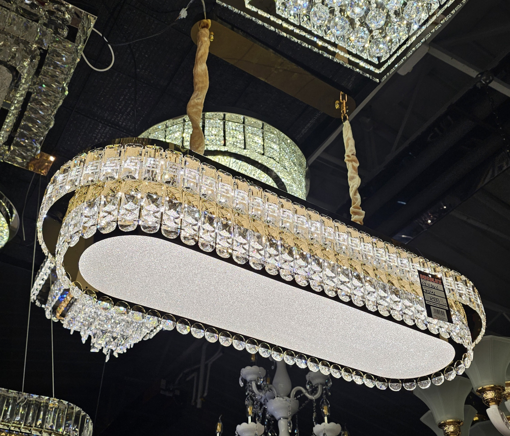 LUSTRA DE CRISTAL - AURIE - 3 NUANTE DE LUMINA | Diametru: 950x360 - cu telecomanda! [5]
