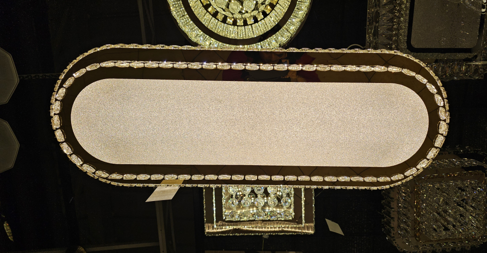 LUSTRA DE CRISTAL - AURIE - 3 NUANTE DE LUMINA | Diametru: 950x360 - cu telecomanda! [2]