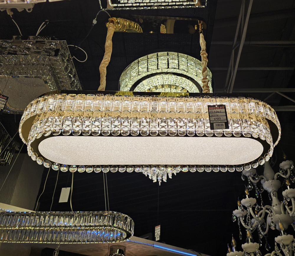 LUSTRA DE CRISTAL - AURIE - 3 NUANTE DE LUMINA | Diametru: 950x360 - cu telecomanda! [3]