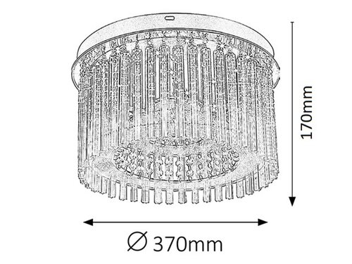 LUSTRA CRISTAL LED DANIELLE 1X18W ROTUNDA 4000K [4]