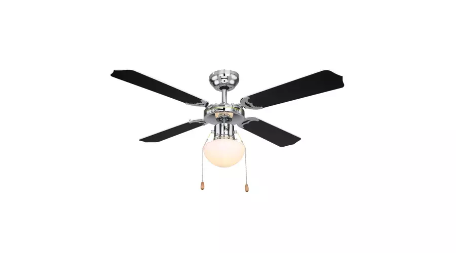 Lustra cu ventilator 3 viteze 1 x E27, lemn [2]