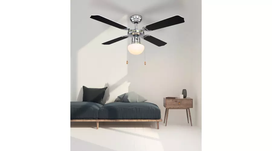 Lustra cu ventilator 3 viteze 1 x E27, lemn [3]
