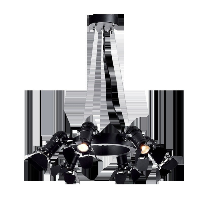 LUSTRA  CINEMA  - 6X40W E27 NEGRU D630 [2]