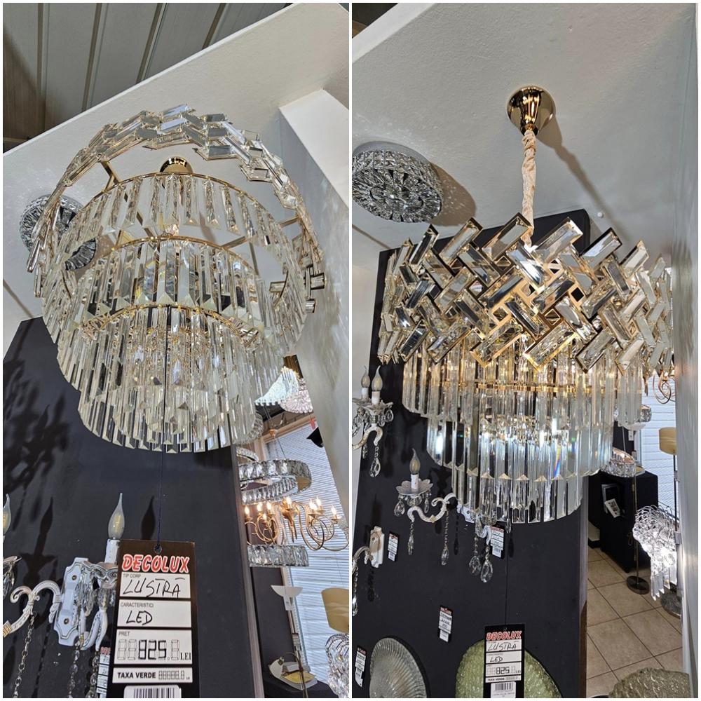 LUSTRA LED CRISTAL 9XE14 AURIU [2]
